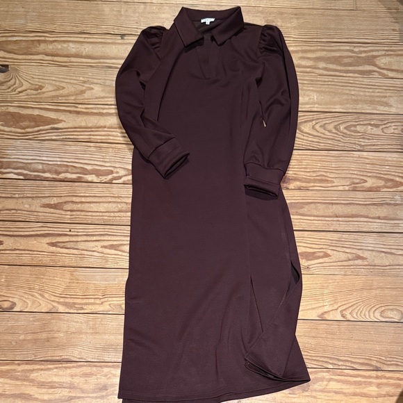 JODIFL Long Sleeve Dress in Deep Brown - Picture 2 of 3